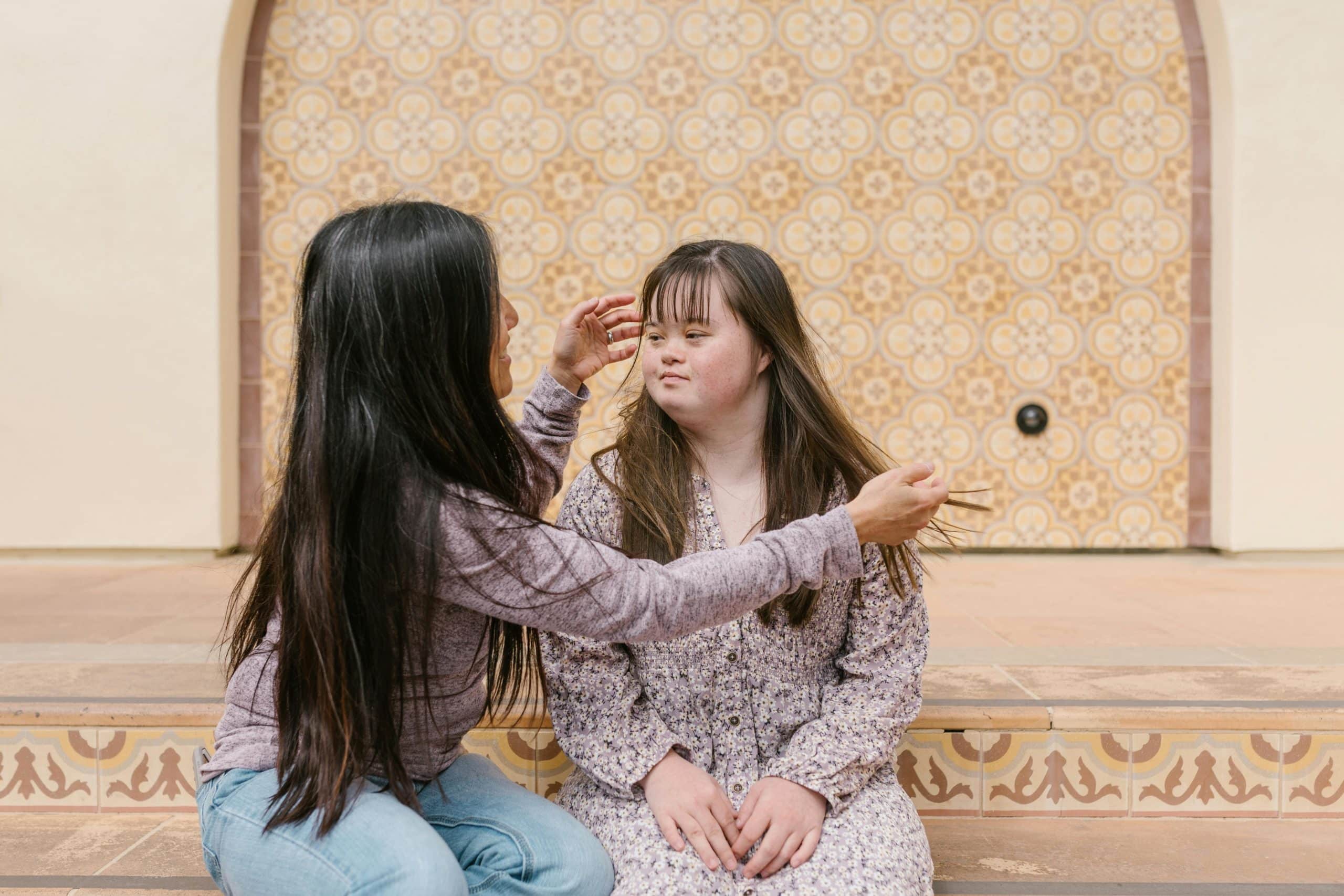 Dressing and grooming support with a Hearts In Action worker
