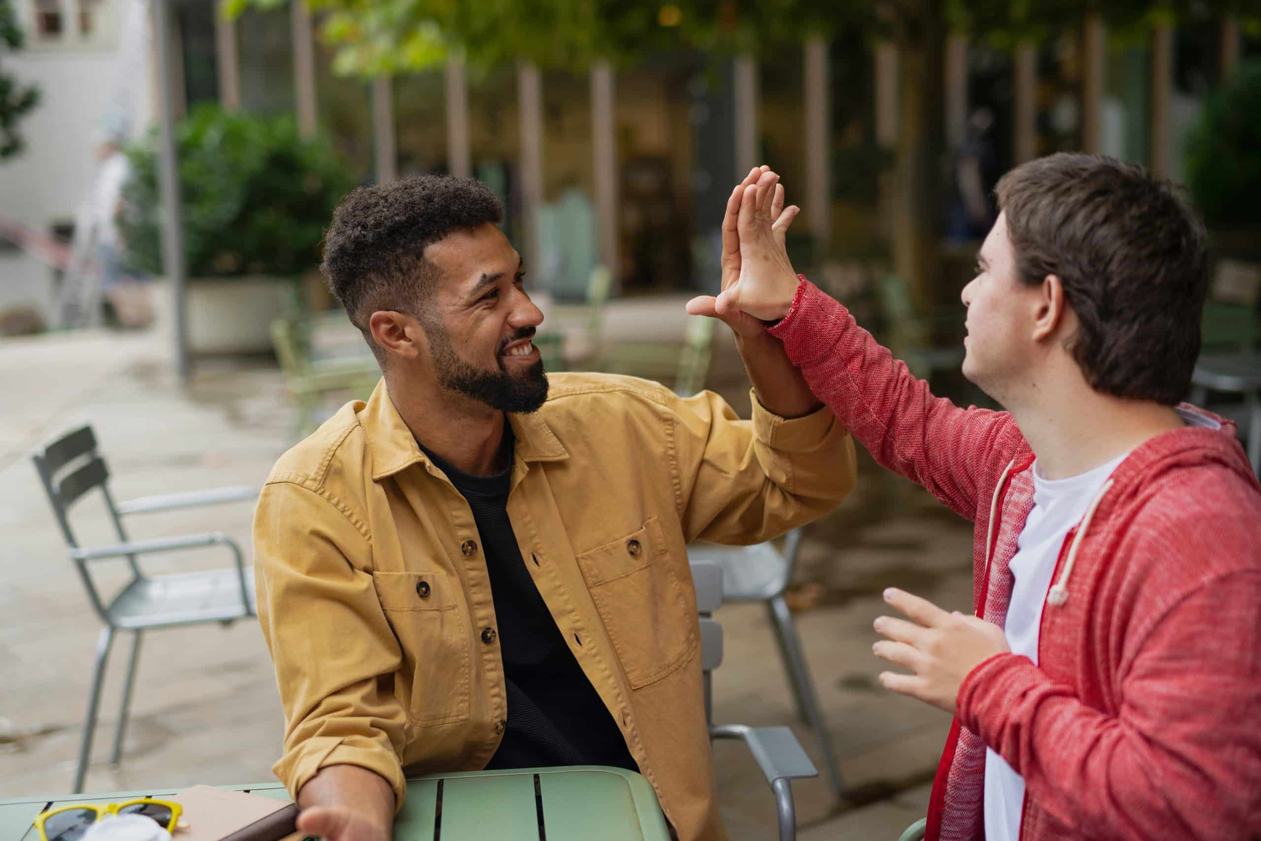 Hearts In Action support worker alongside a participant