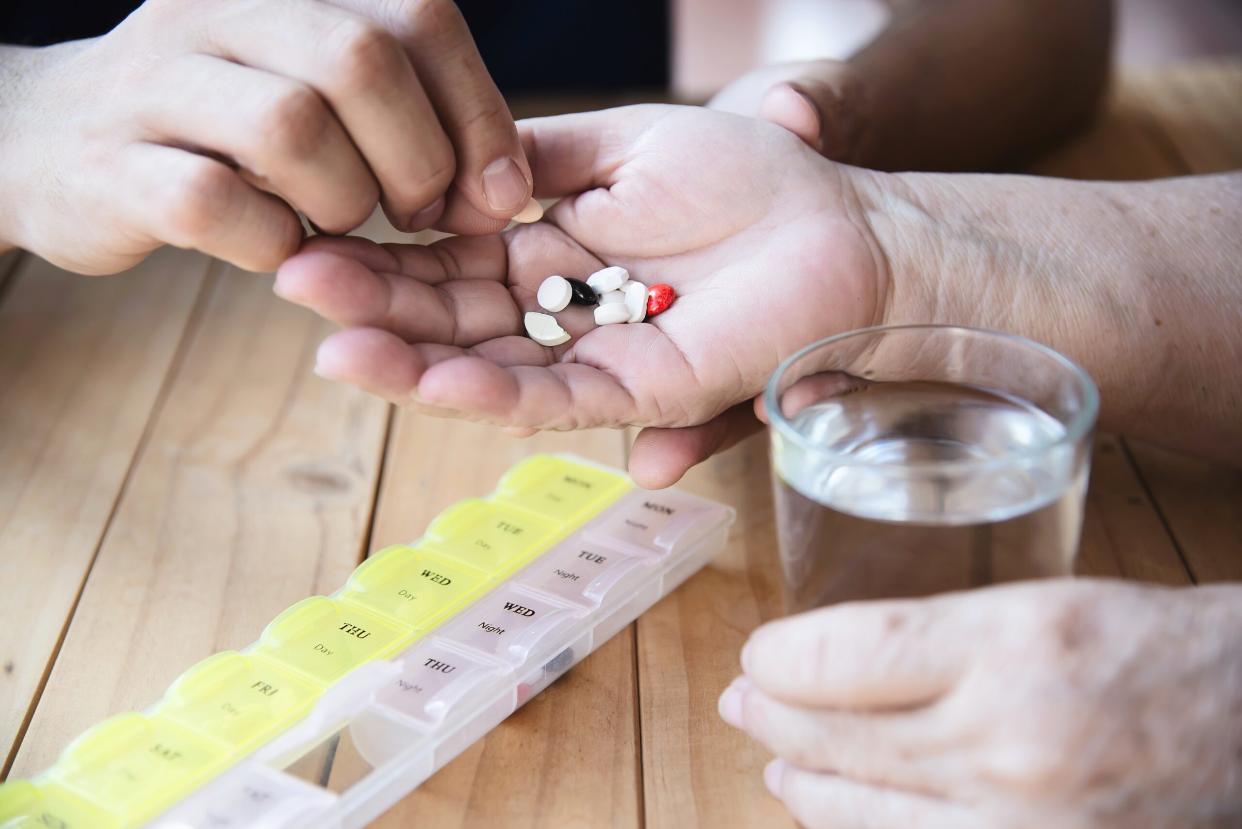 Medication prompts — reminders at the right time